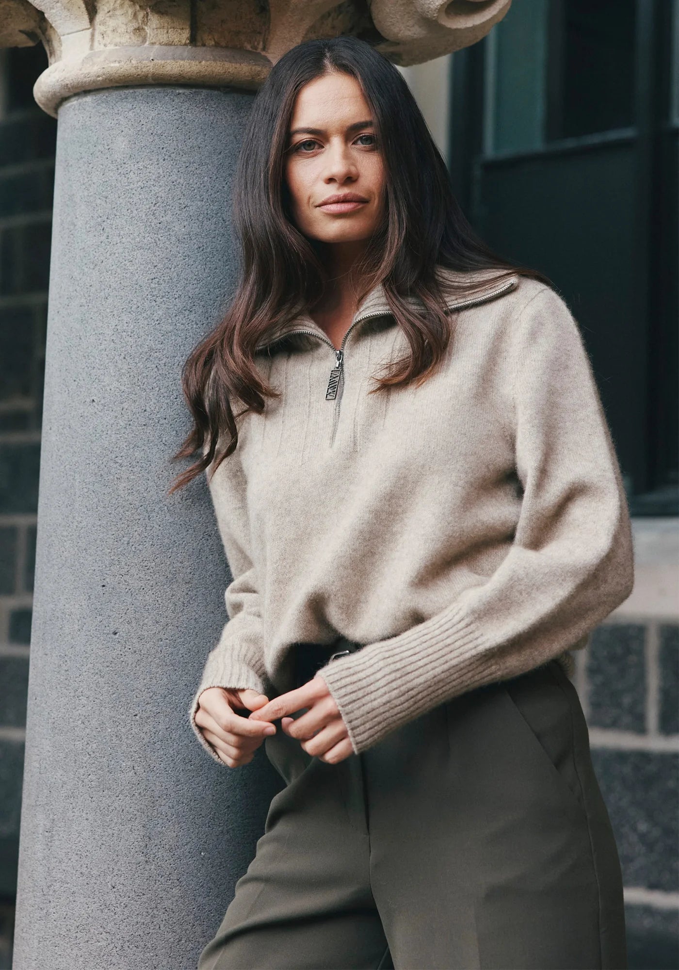 Merinomink Womens Corinne Zip Sweater