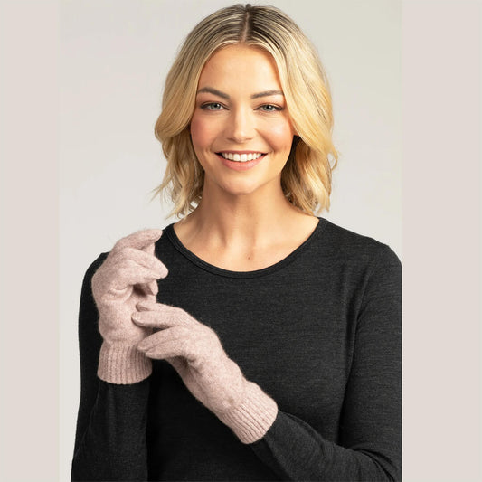 Merino Wool & Possum Fur Gloves by Merinomink Wistful