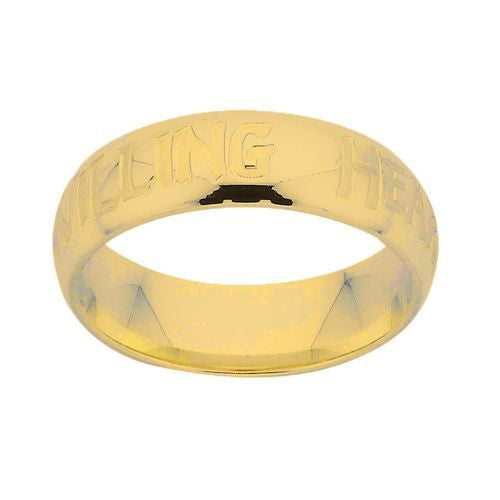 Official Licensed The Hobbit A Willing Heart Friendship Ring Gold