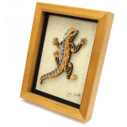 Framed Tuatara Lizard Side
