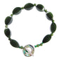 Greenstone Bracelet with Paua Clasp
