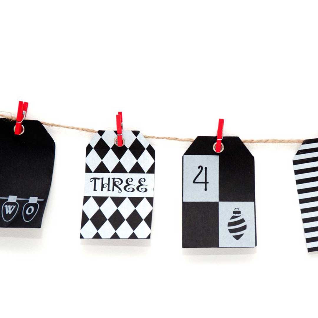 Hanging Advent Calendar Detail