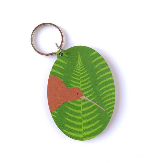 Native Bird Wood Keytags by Hansby Design kiwi