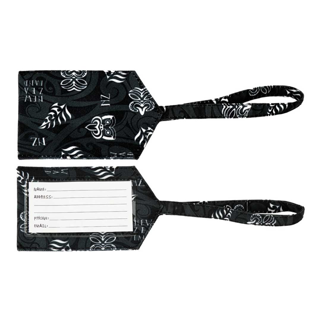 New Zealand Silver Fern & Teko Design Luggage Tag