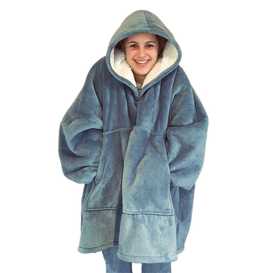 New Zealand Kids Mega Hoodie - Dusky Blue