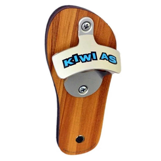 New Zealand Rimu Kiwi As Jandal Bottle Opener