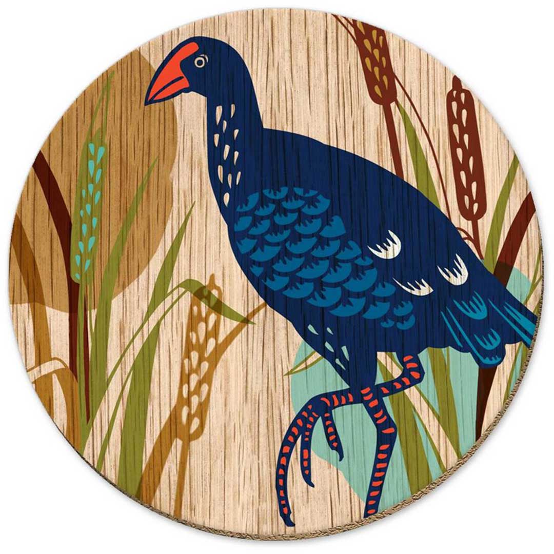 Screenprint Pukeko Coaster