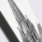 Christchurch Cathedral Skateboard Deck Wall Art  Angle