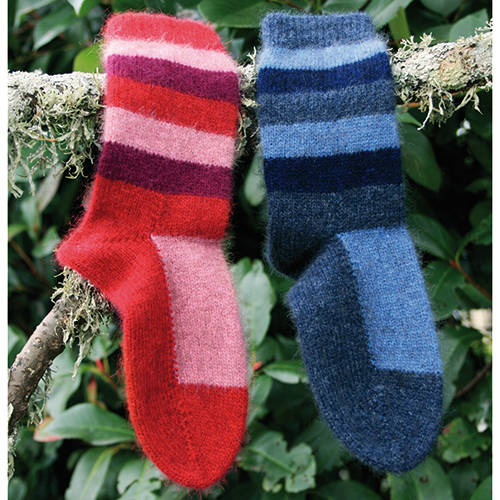 Cosy Kiwi Merino Wool & Possum Child's Stripe Socks