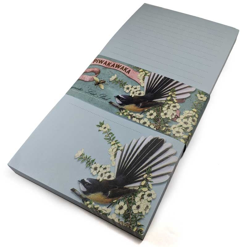 Fantail Piwakawaka - Magnetic List Pad by Wolfkamp & Stone Angle