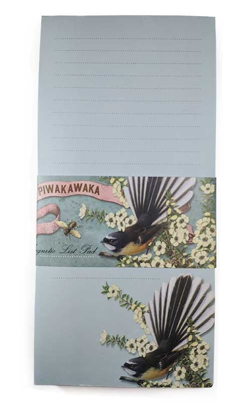 Fantail Piwakawaka - Magnetic List Pad by Wolfkamp & Stone