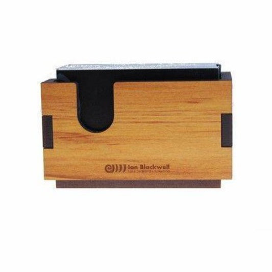 Rimu Desk Top Business Card Holder - Koru Back