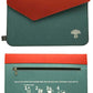 Jo Luping Design - Ecofelt Laptop Bag - Pohutukawa Teal & Red