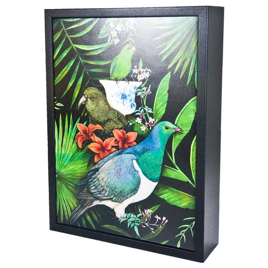 Kakariki's Vase by Kathryn Furniss Box Framed Print Angle