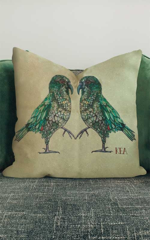 Kea Design Cushion Cover by Moth Green