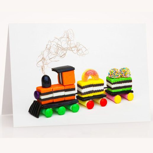 Liquorice Allsorts Train Greeting Card