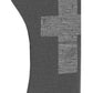 Merino Dark Grey Fingerless Gloves with Cross Print in Dark Silver Ink by Kate Watts