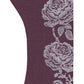 Merino Fingerless Gloves Purple with Vintage Rose Print in Dark Silver Ink by Kate Watts
