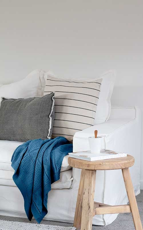 Merinomink Textured Merino Throw Denim