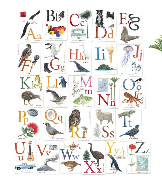 New Zealand Te Reo Alphabet Flash Cards All