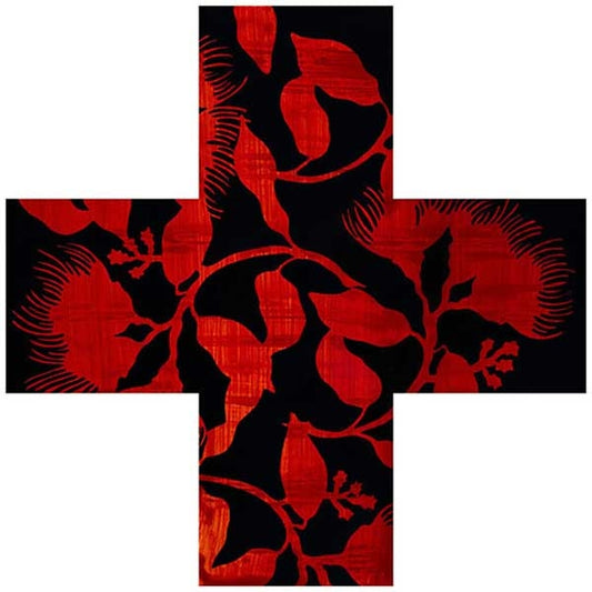 Pohutukawa Cross Red Wall Decal