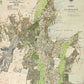 Vintage Wellington Map - Ready To Hang - A3 Detail