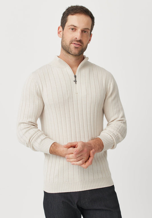 Untouched World Mens Finn Merino Zip Sweater