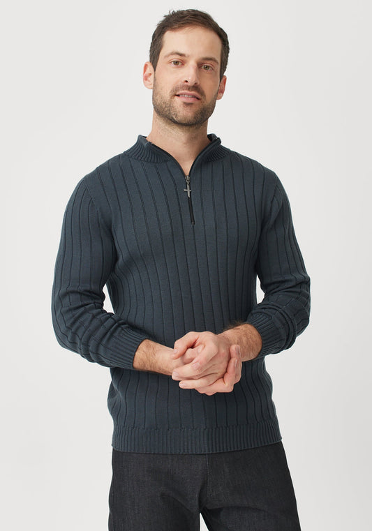 Untouched World Mens Finn Merino Zip Sweater