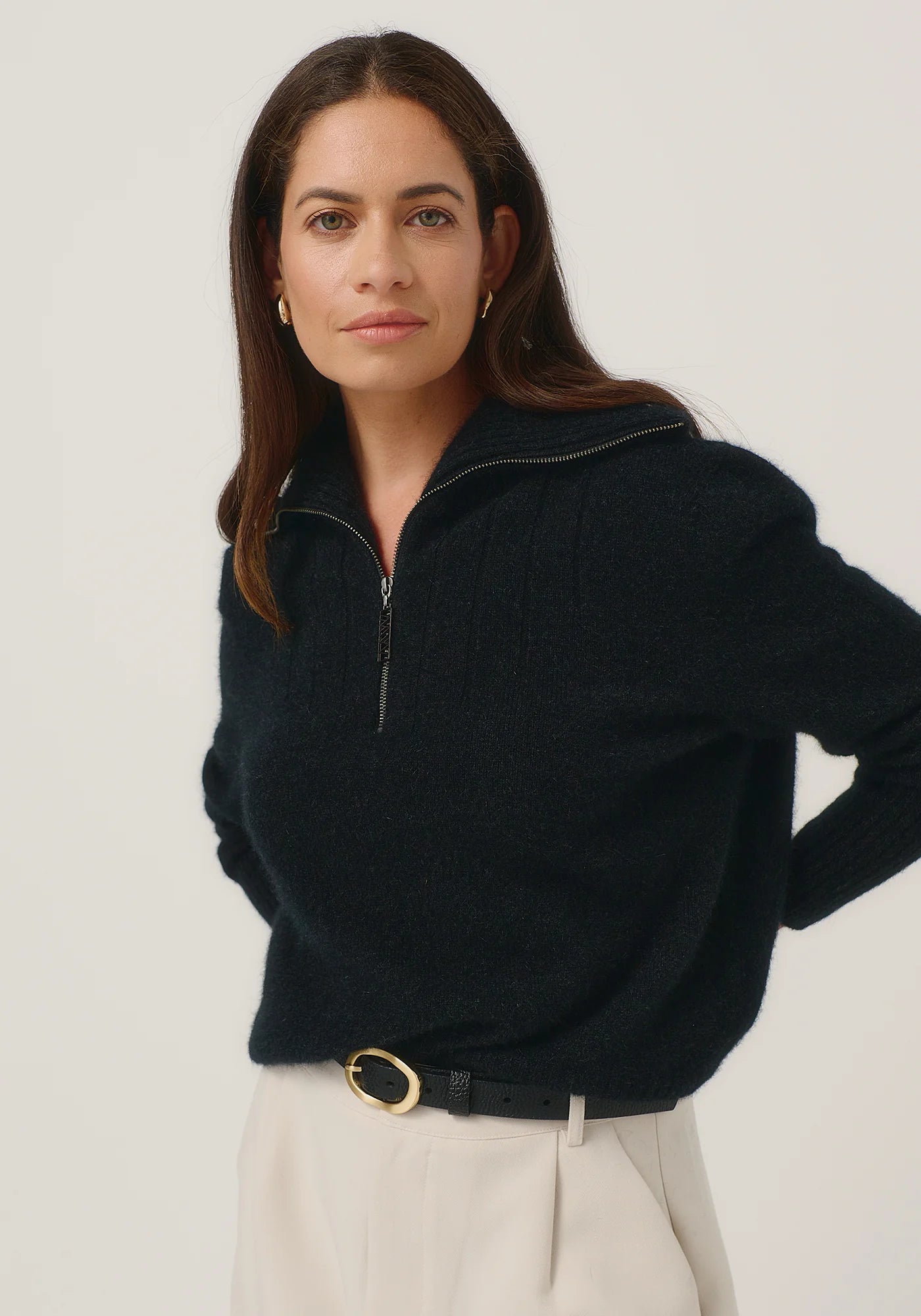 Merinomink Womens Corinne Zip Sweater