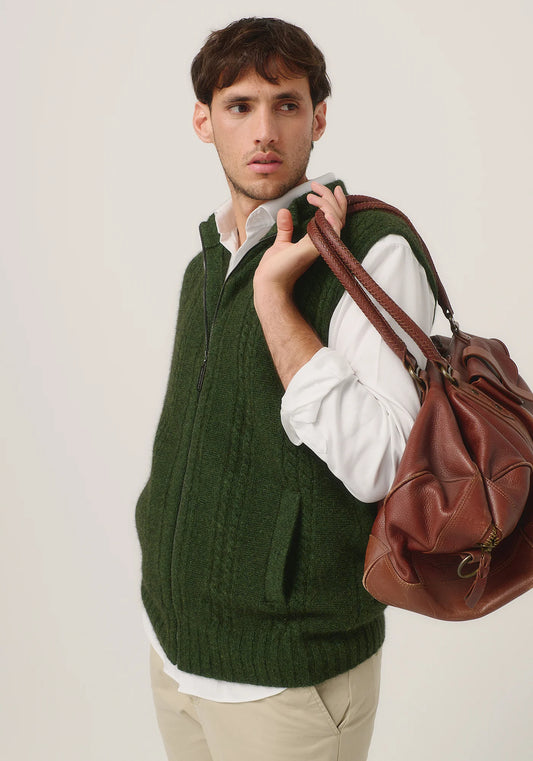 Merinomink Mens Henry Zip Vest