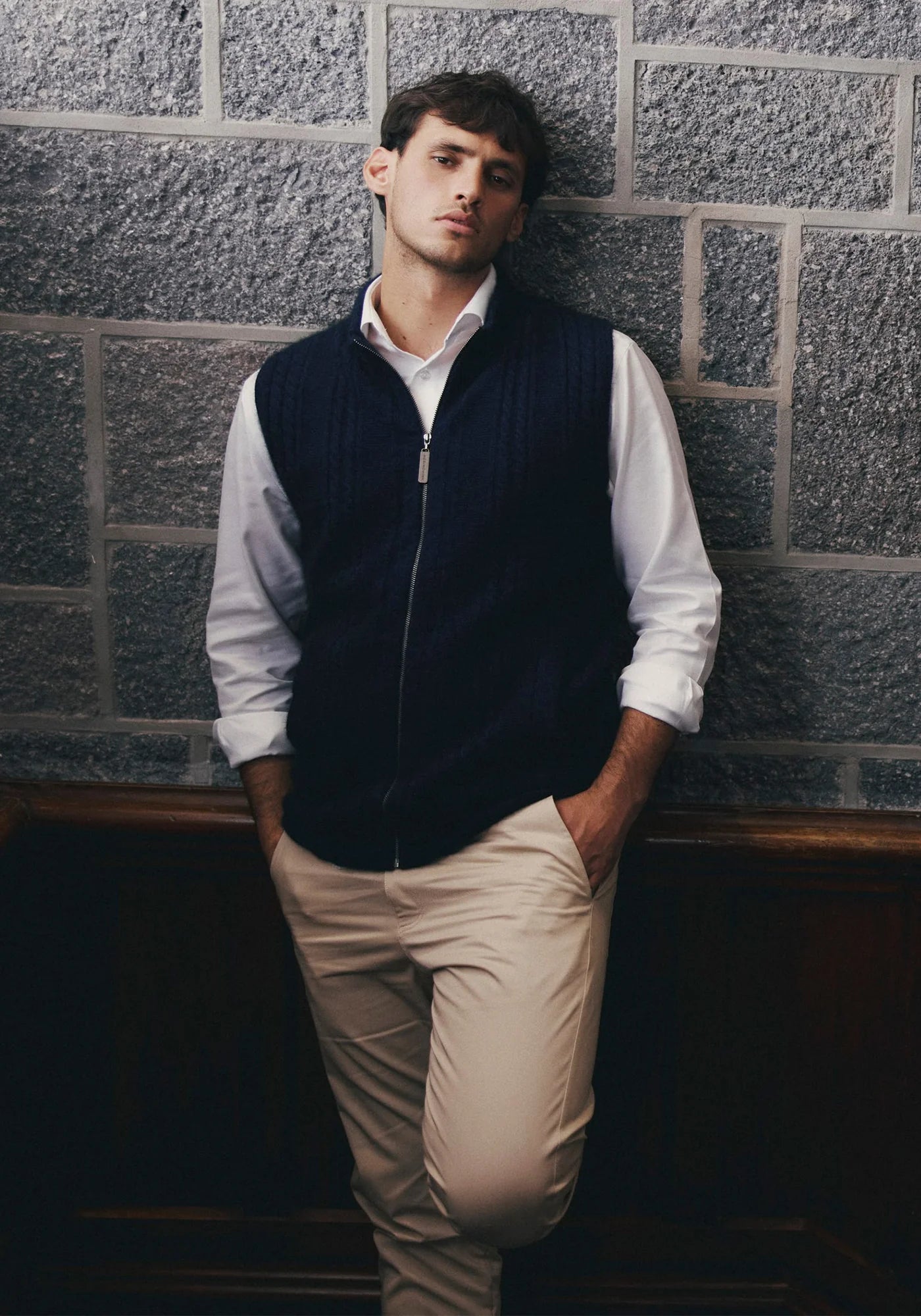 Merinomink Mens Henry Zip Vest