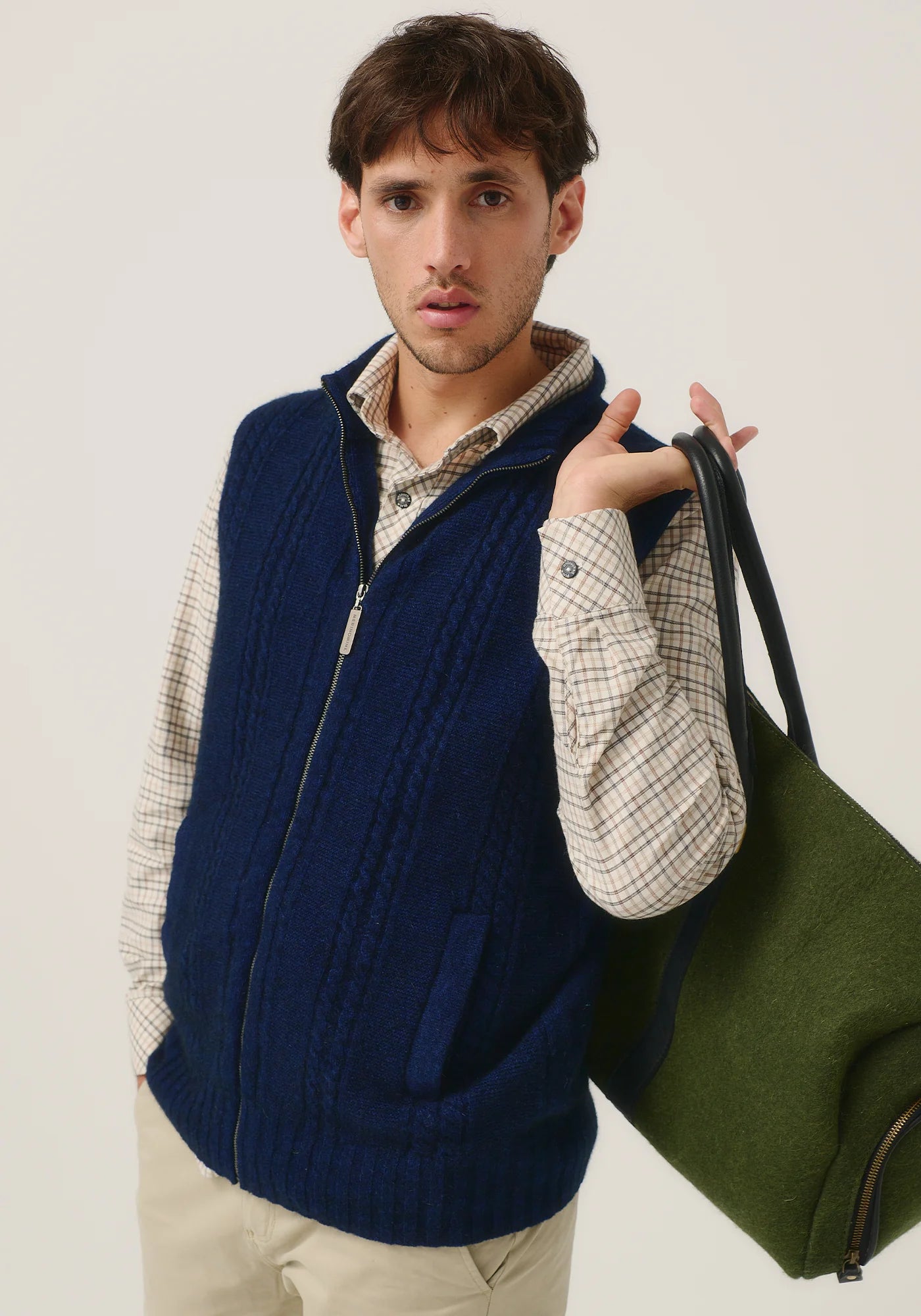 Merinomink Mens Henry Zip Vest