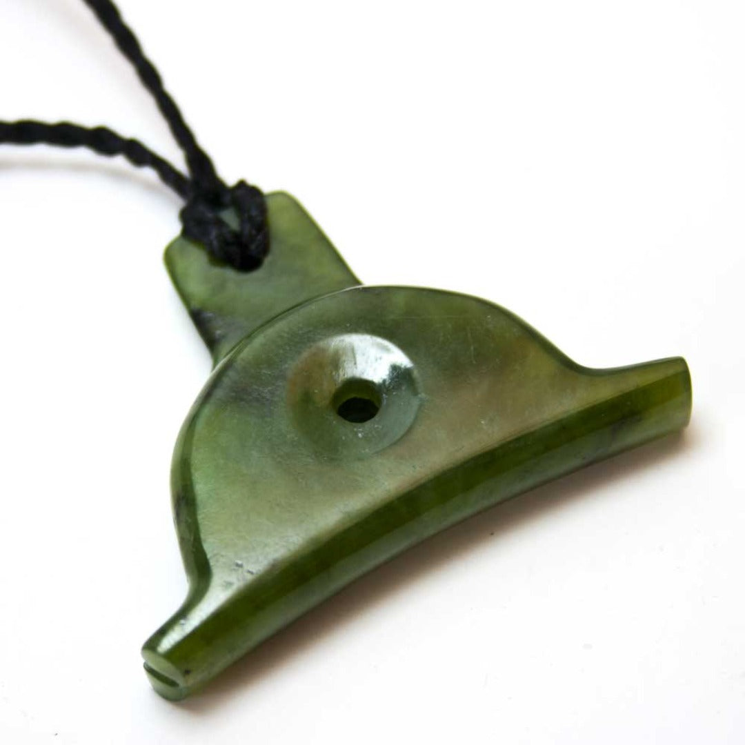 Greenstone Whistle Pendant by Moreton Jewellery Side