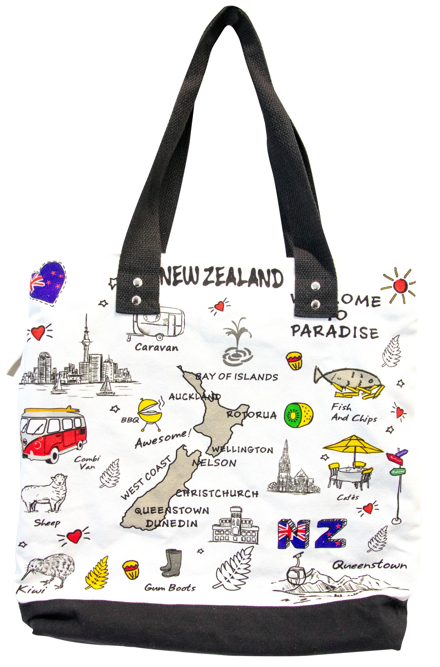 New Zealand Icons Design Canvas Carry Bag