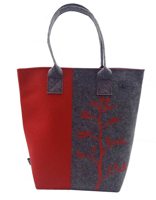 Harakeke Flower Shoulder Tote Bag by Jo Luping Design