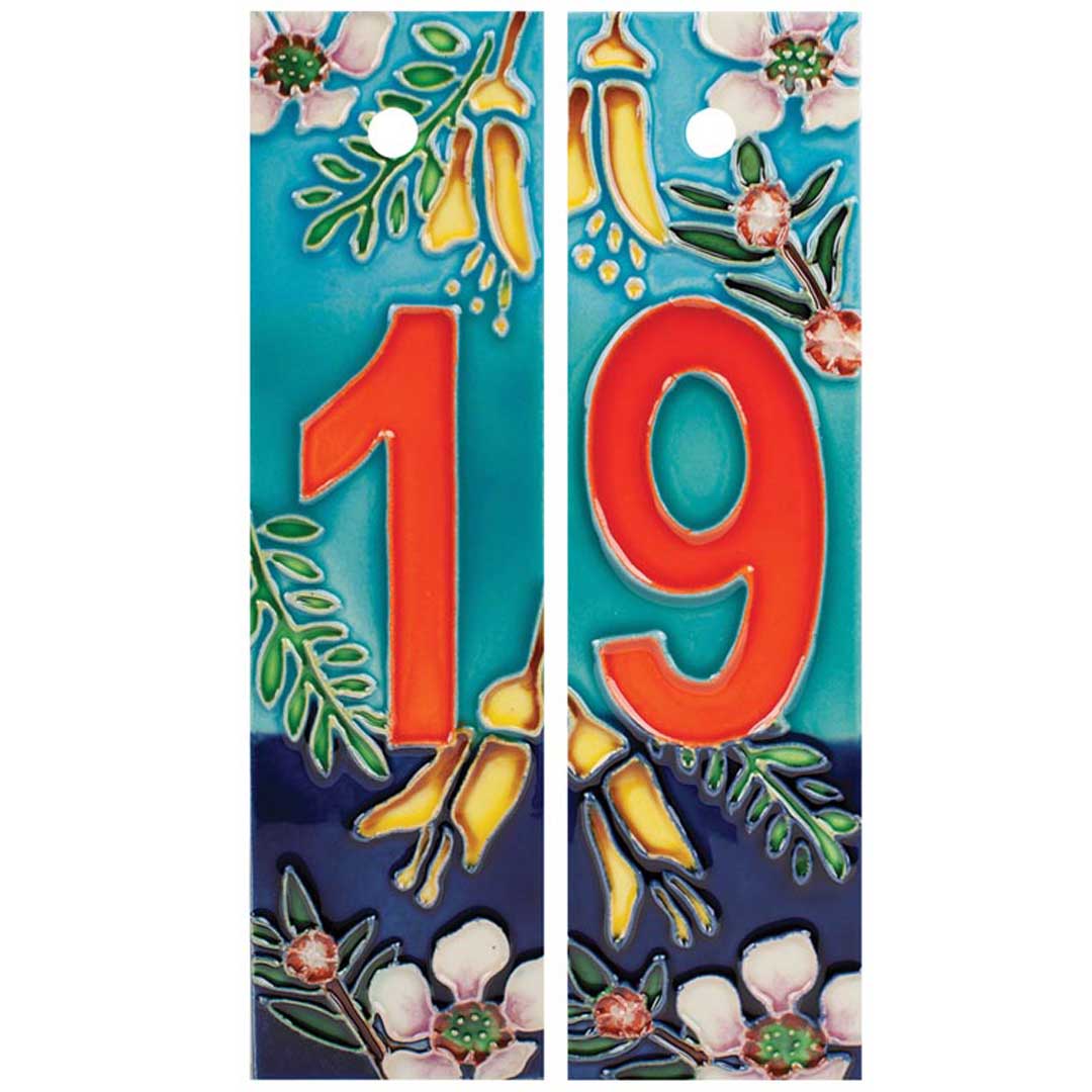 New Zealand Ceramic House Numbers