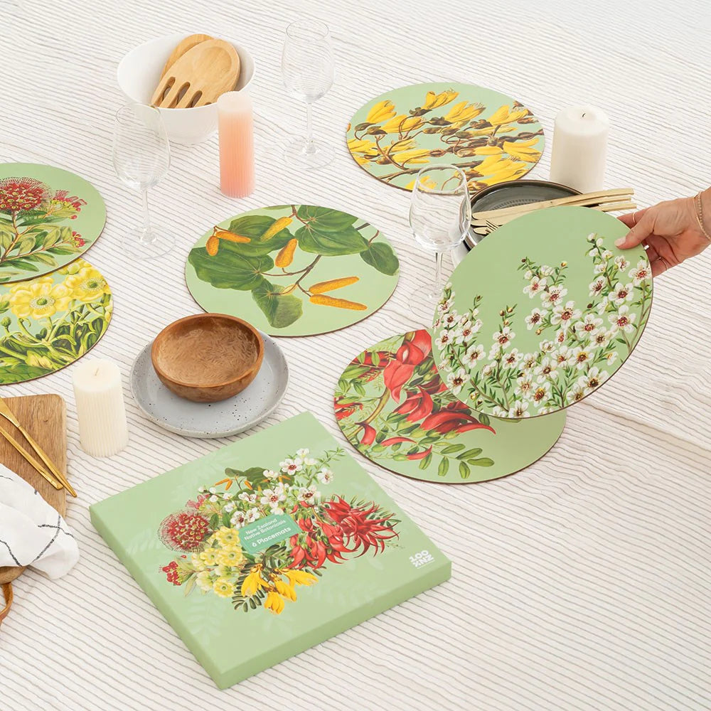 New Zealand Native Botanicals Boxed Placemats - Set Of 6