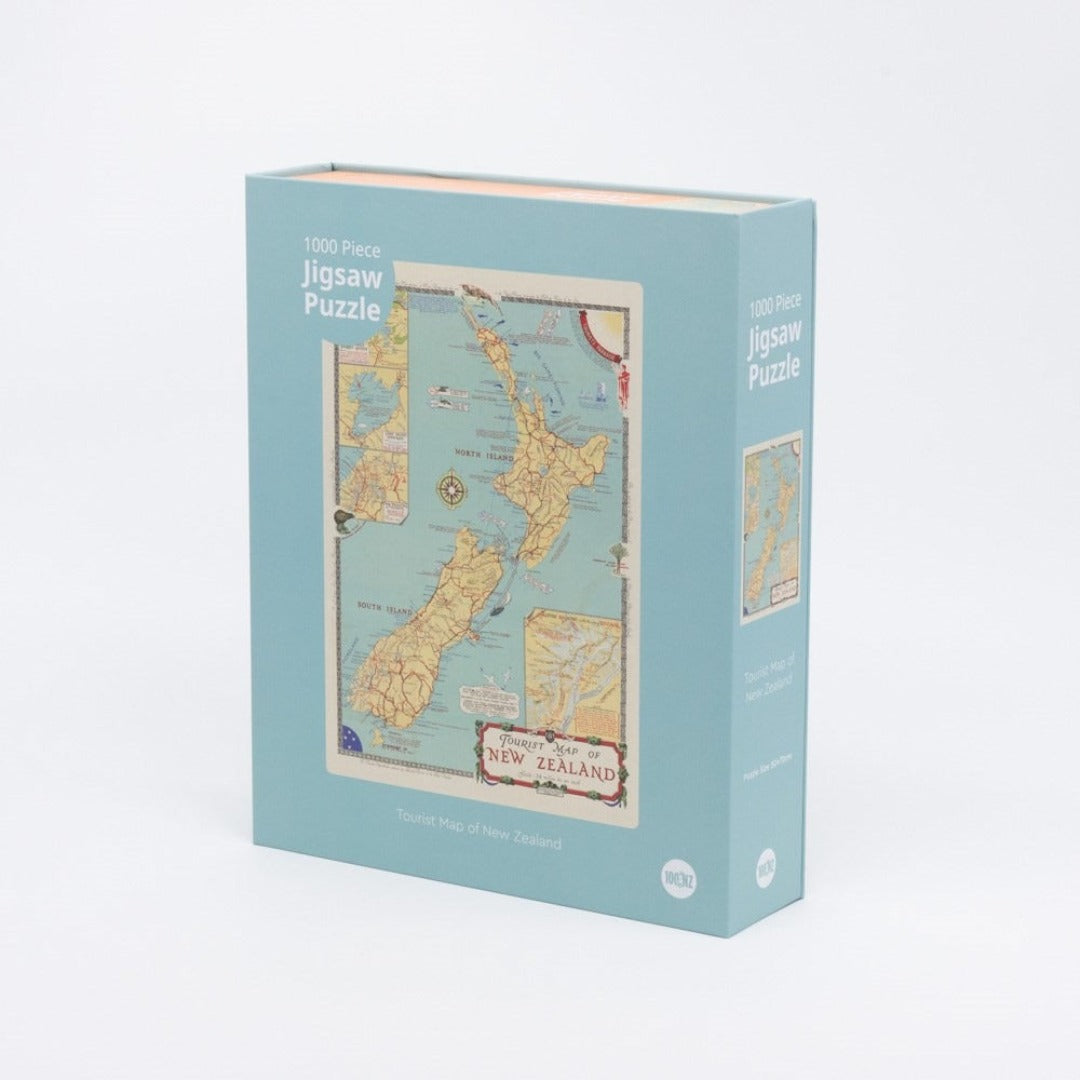 Tourist Map of New Zealand Jigsaw Puzzle Box 1000 Pieces