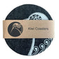 Ecofelt Coasters Kiwi on Dark Grey Set of 4 by Jo Luping
