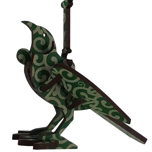 Tūī Hanging Decoration with Koru Design