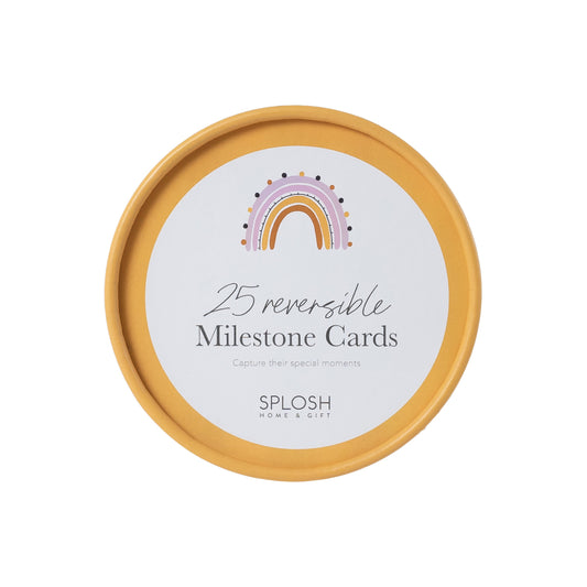 Reversible Baby Milestone Cards - Rainbows