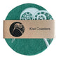 Ecofelt Coasters Kiwi on Green Set of 4 by Jo Luping