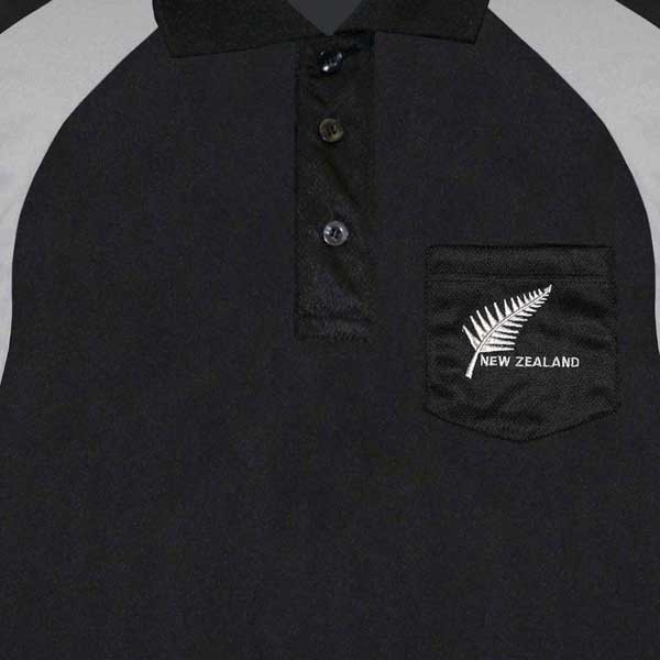 Wild Kiwi Mens Fern Dry Fit Polo Shirt Detail