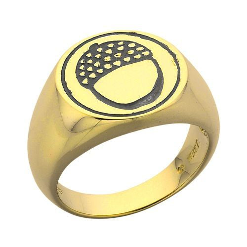 The Hobbit An Unexpected Journey Acorn Signet Ring Gold