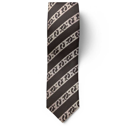 Aotearoa Maori Design Tie - Black Flat