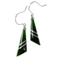 Greenstone Earring with Sterling Silver Insert