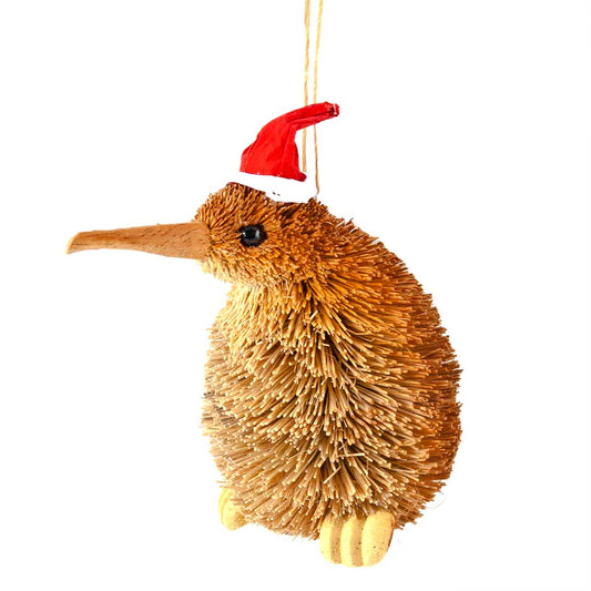 Handmade Santa Hat Kiwi Christmas Decoration
