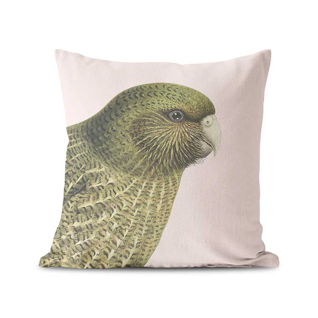 Hushed New Zealand Kakapo Cushion Cover