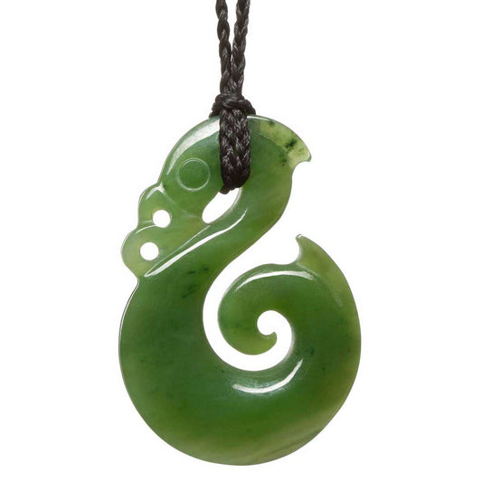 Jade Greenstone Manaia Koru Pendant