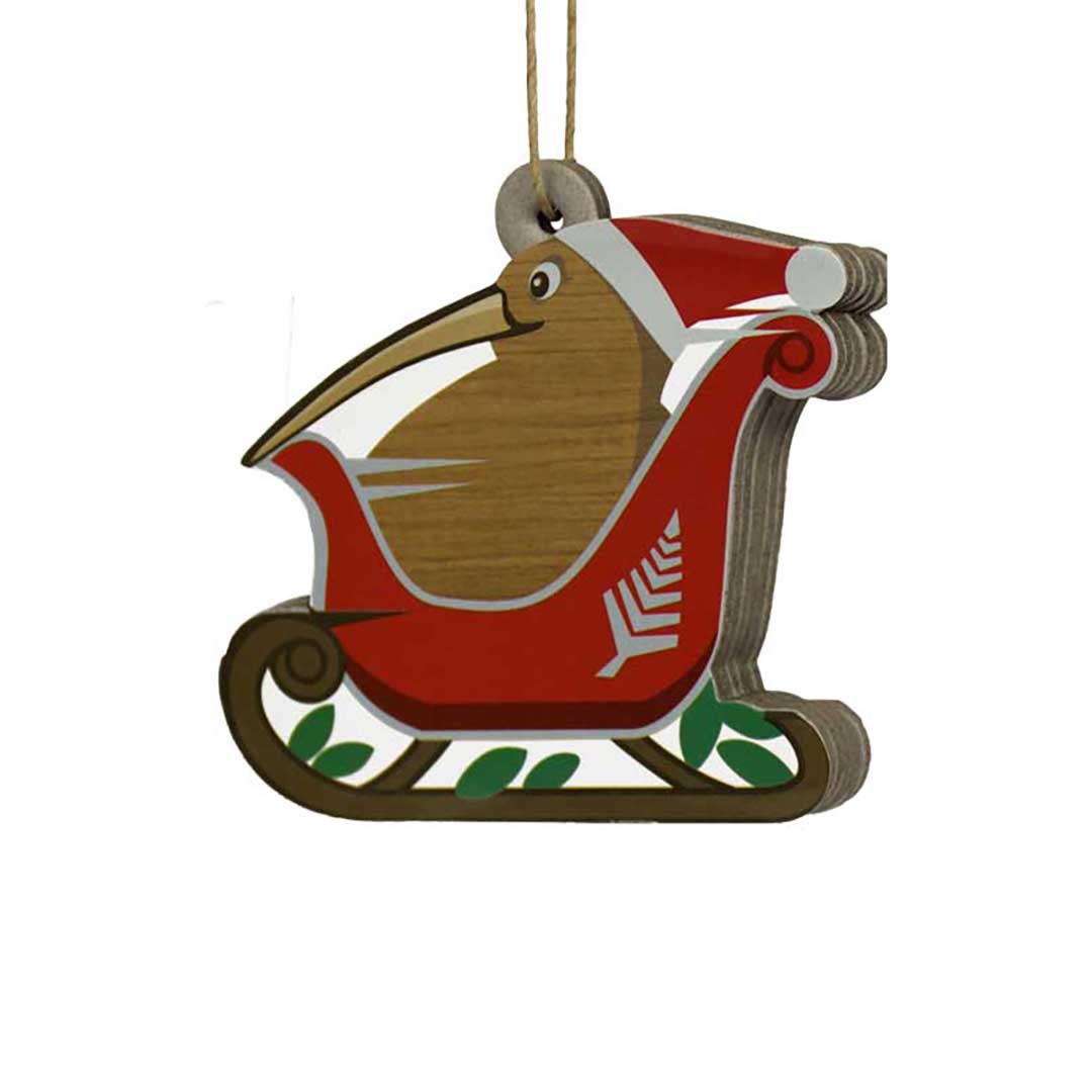 Make-It-Yourself New Zealand Christmas Decorations Sleigh